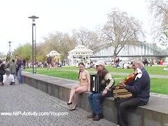 Tanja - Naked Babe Has Fun In Public Streets Thumb