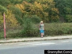 Lonely granny is picked up and fucked by horny guy Thumb