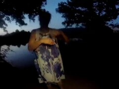 MOM sucks and fucks stranger at the river Thumb