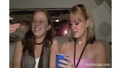 Hot babes unveil their tits in limo ride Thumb