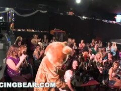 DANCING BEAR - Real Women, Real Horny, Sucking Big Dicks in a CFNM Party Thumb