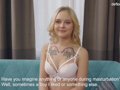 Virgin first time pussy rubbing and casting by Russian Lucy Blond Thumb