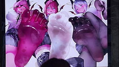 Oni anime girls'_ feet cum tribute Thumb