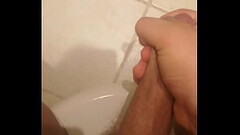 Man masturbating sitting on the wc Thumb