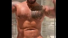 Latino ponstar show in shower and playing with feets VIKTO ROM Thumb