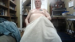 Towle falls off when I am rubbing my cock. Thumb