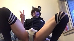 Furry femboy rubs self in panties Thumb