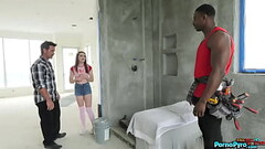 Stepdad Watches Teen StepDaughter Reese Robbins Get Destroyed By Big Black Cock Thumb