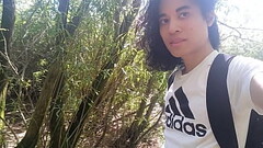 Jon Arteen shows his dick, pisses pee outdoor, puts his white sneakers in mud Thumb