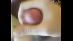 Stroking my 8&quot_ cock Thumb