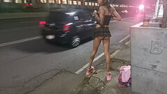 Prostituta de tlalpan por una noche, flaquita trans con miniflada exhibiendo su culito Thumb
