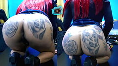 Ela ficou de quatro na mesa e empinou para o apresentador bem gostoso - Bia Ruiva Podcast P&aacute_p Thumb