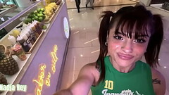 PUBLIC SEX y CUMWALK Nadja Rey gets Horny in the parking Thumb