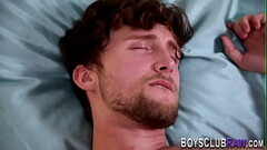Horny hunks threeway fucking bareback Thumb