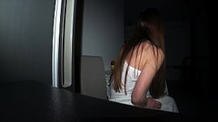 Real Deception. My Wife Cheated On Me In The Kitchen With Our Neighbor While I'_m Not Home. Fuck Thumb