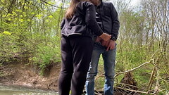 My Stepmother in law'_s hot tongue is deep in my throat while she jerks off my cock Thumb