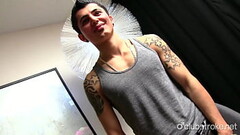 Tattooed Straight Guy Martin Wanks Thumb