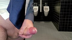 Creamy cum at public toilet Thumb