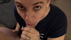 Stepdad Unloads in Stepdaughters Mouth and She Swallows every last Drop! Thumb
