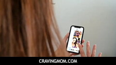 CravingMom -  Carmen Valentina sucking off stepson while Kiara Cole eating her pussy Thumb