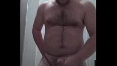 big hairy russian gay gets fresh cum from his cock. Thumb