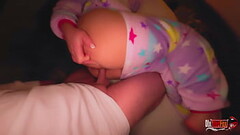 I put my dick in my stepdaughter'_s mouth and she wakes up Thumb