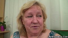 Big belly mother-in-law pleases him on birthday Thumb
