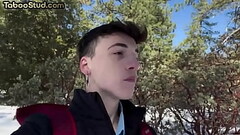 Bondage bottom twink sucked and fucked by top stud till cum Thumb