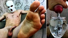 Russian Male DOMINATES and FUCKS You with Dirty Talk! CUMMING for you in a glass of water! Foot Feti Thumb