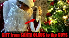 Bad SANTA CLAUS wishes you Merry Christmas! Happy New Year!!! Dirty talk! Christmas gay cum! Thumb
