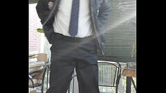 Officer smoking cigar and jerking off Thumb