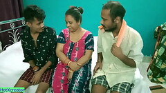 Hot Milf Aunty shared! Hindi latest threesome sex Thumb