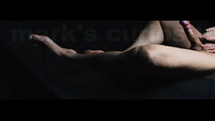 Solo male showing feet and big cock masturbation on couch Thumb