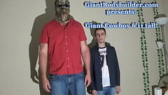 The Giant Cow boy, 6'_11&quot_ tall beefy Cowboy dominate, lift &amp_ fuck his boyfriend Thumb