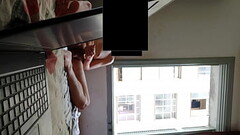 Horny curious neighbor caught me naked with hard dick Thumb