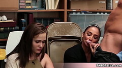 Peyton and Sienna busted at shoplifting and now both of them must give head and pussy Thumb