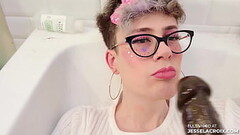 Beautiful sissy femboy taking BBC dildo in ass and mouth Thumb