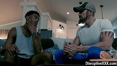 Hot black jock barebacked by older coach Thumb