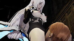 Black galaxy is controlled by a human handling her tits and wetting her pussy  [Full Video] Thumb