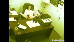 secretary fingering and masturbating pussy at office Thumb