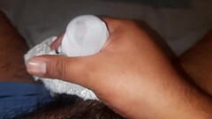Corrida r&aacute_pida en los panties de encaje de mi amiga Thumb