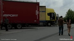 Euro slut fucked in truck parking Thumb