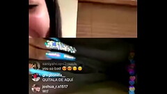 Crazy girl, shows her pussy live on Malu Trevejo'_s instagram stream Thumb