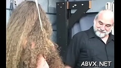Appetizing beauty is playing with a sex tool Thumb
