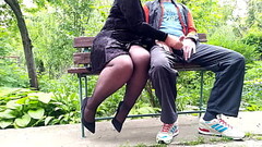 MILF gets cum outdoors in the park Thumb