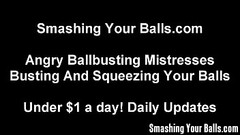 You have been kick in the balls by a total sadist Thumb