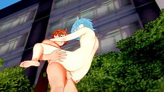 Genshin Impact Yaoi - Tartaglia x Chongyun Handjob and bareback with creampie - Sissy crossdress Jap Thumb
