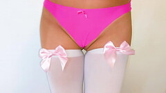 Hot Latina in sexy Lingerie gets CUM on PUSSY !! Thumb
