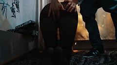 Step sister in pantyhose gave herself on the carpet Thumb