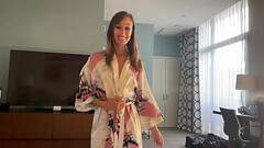 Love Hot Asian Christy Love Fucks Fan with Her Tight Body - POV Cum on Tits Thumb